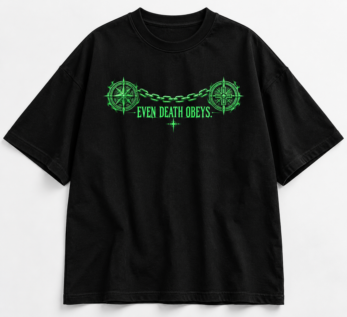 RADMARX Death Obeys Black Premium Oversized T-Shirt – Half Sleeve