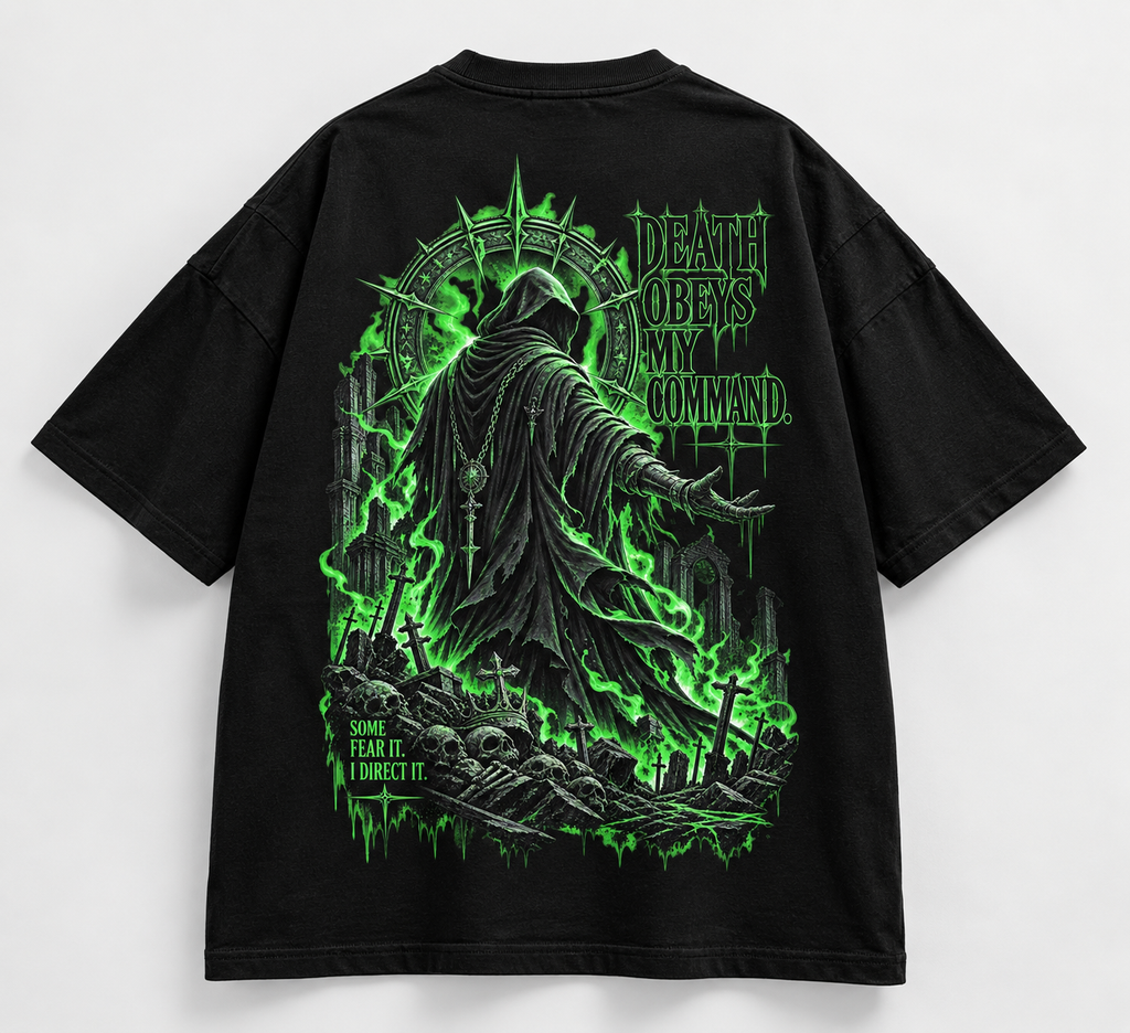 RADMARX Death Obeys Black Premium Oversized T-Shirt – Half Sleeve