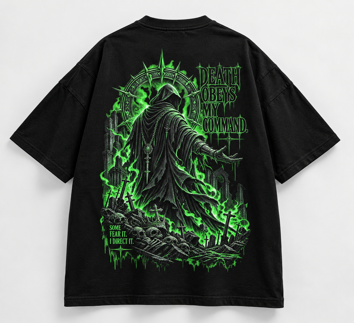 RADMARX Death Obeys Black Premium Oversized T-Shirt – Half Sleeve