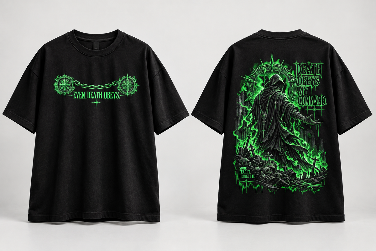 RADMARX Death Obeys Black Premium Oversized T-Shirt – Half Sleeve