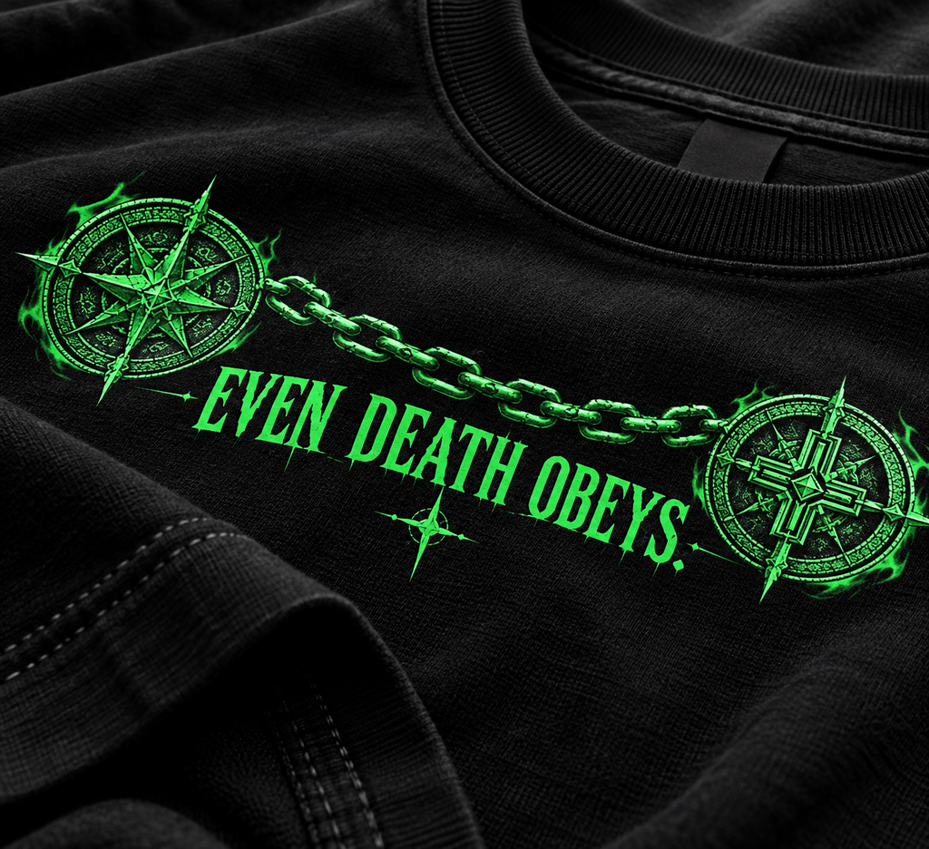 RADMARX Death Obeys Black Premium Oversized T-Shirt – Half Sleeve