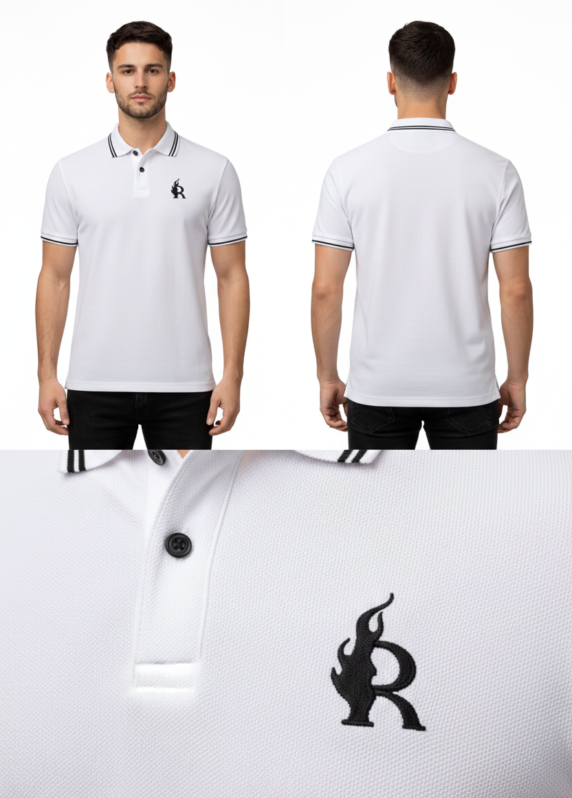 RADMARX Artic White Premium Polo T-Shirt – Half Sleeve