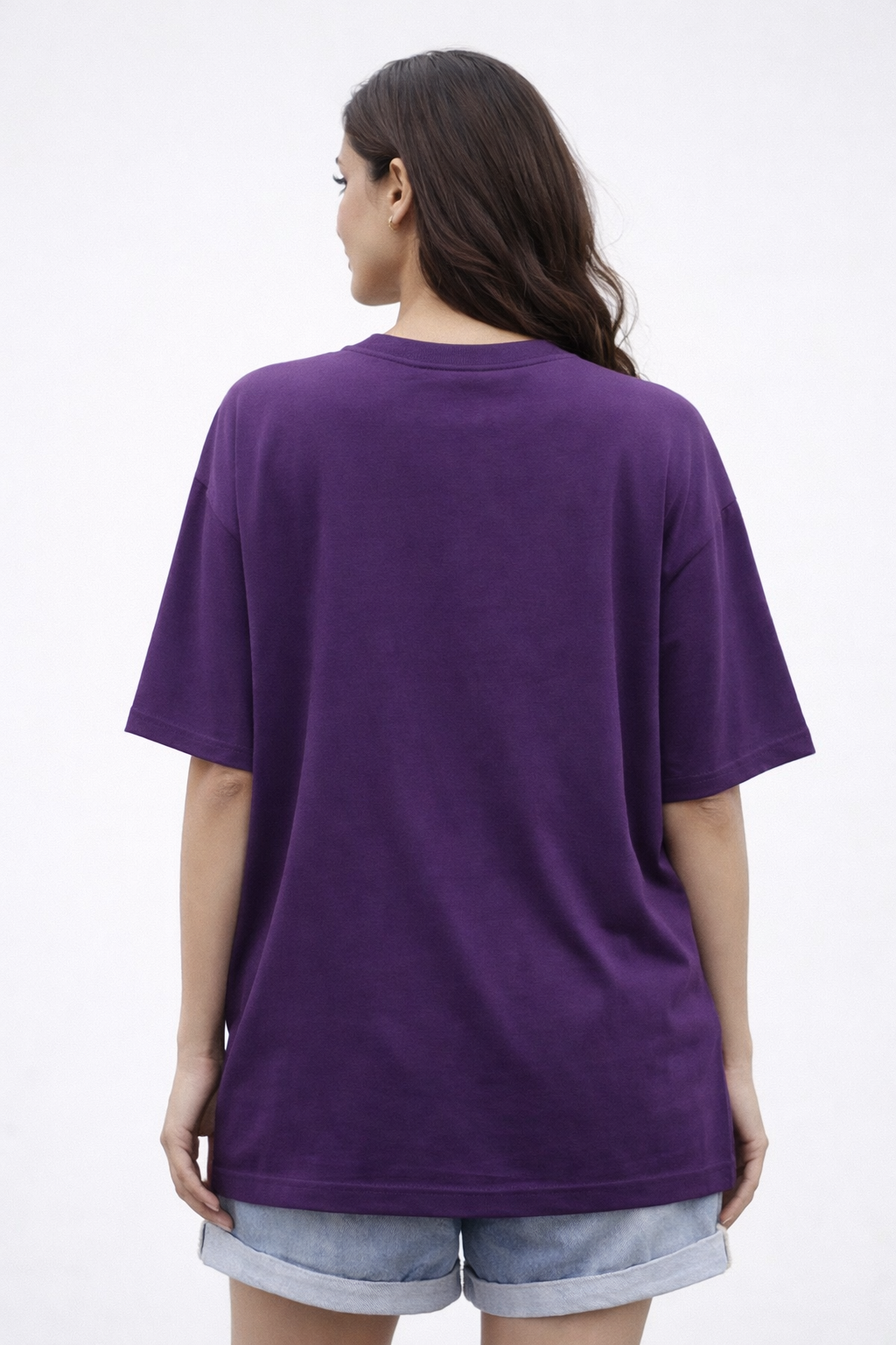 RADMARX Women Shakti Aura Mystic Purple Oversized T-Shirt – Half Sleeve