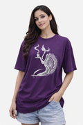 RADMARX Women Shakti Aura Mystic Purple Oversized T-Shirt – Half Sleeve