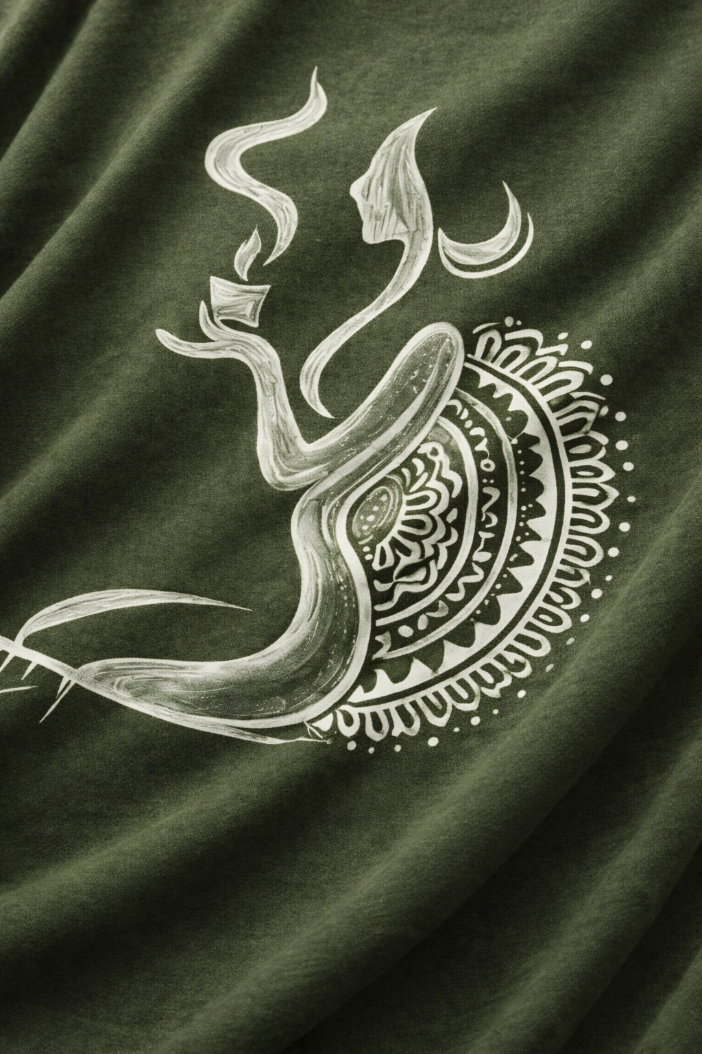 RADMARX Women Shakti Aura Olive Sage Oversized T-Shirt – Half Sleeve