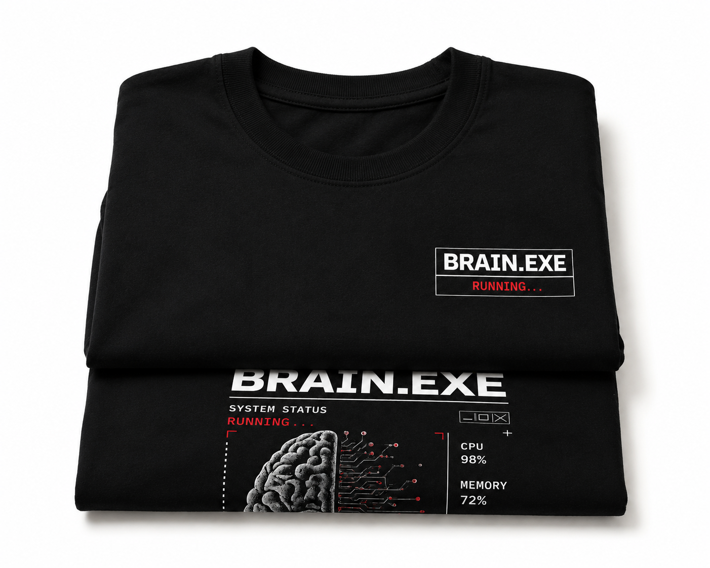 RADMARX BRAIN.EXE Black Premium Oversized T-Shirt – Half Sleeve