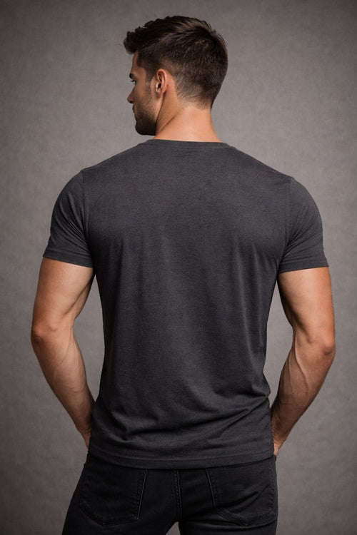RADMARX Charcoal Grey Premium V Neck T-Shirt – Half Sleeve