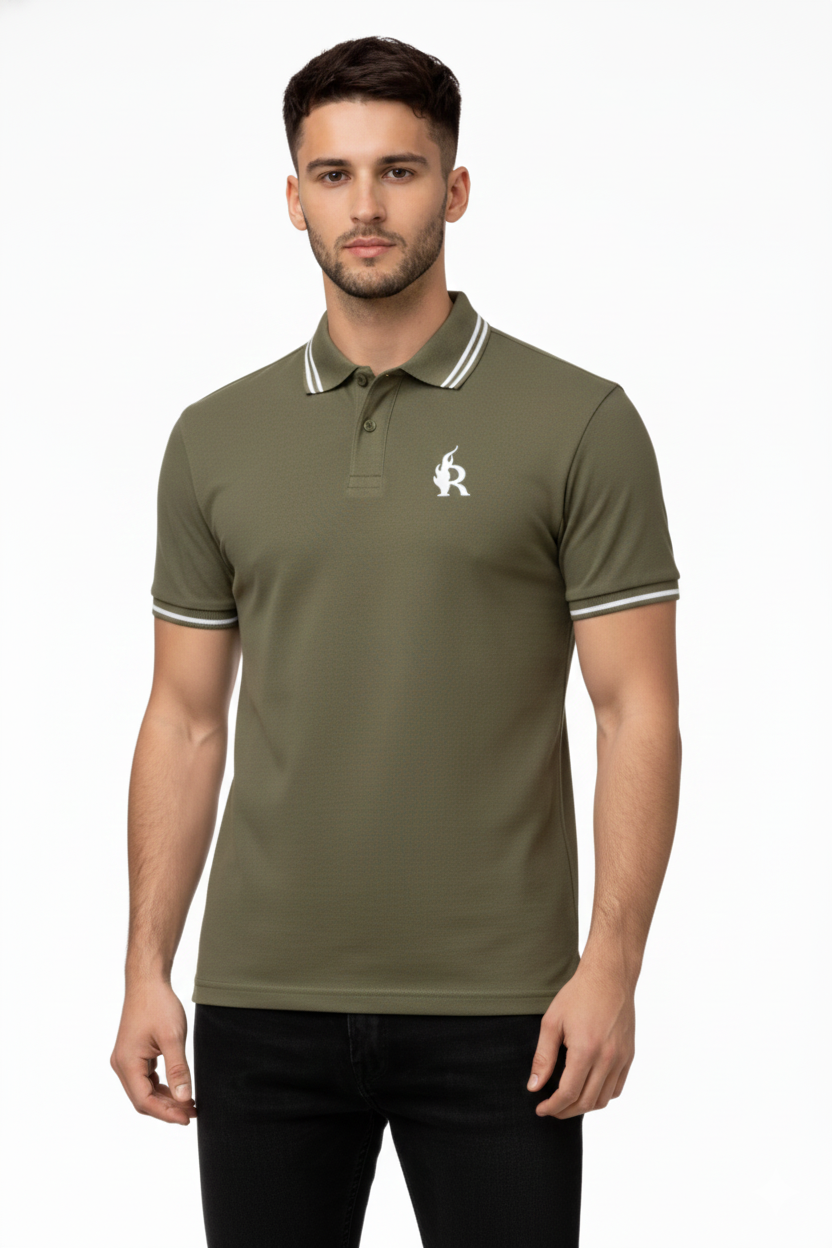 RADMARX Forest Olive Premium Polo T-Shirt – Half Sleeve