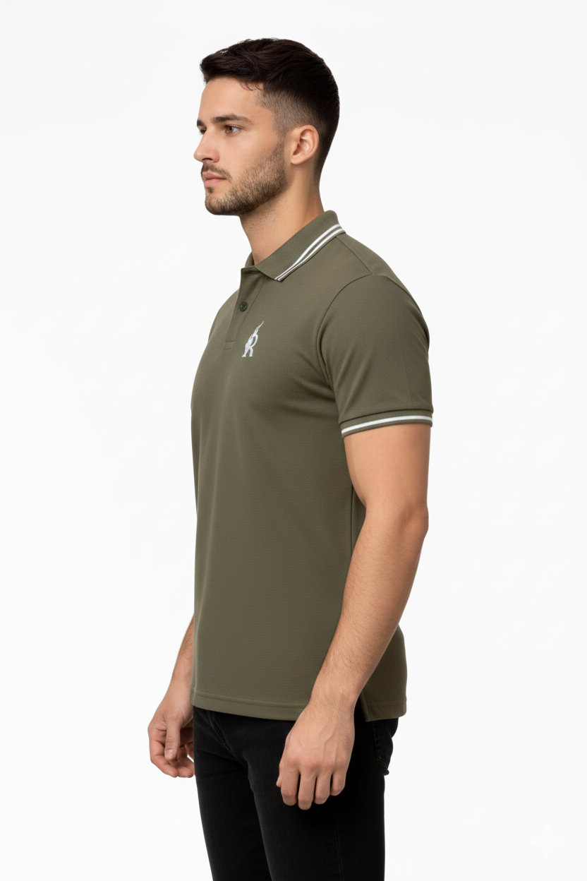 RADMARX Forest Olive Premium Polo T-Shirt – Half Sleeve