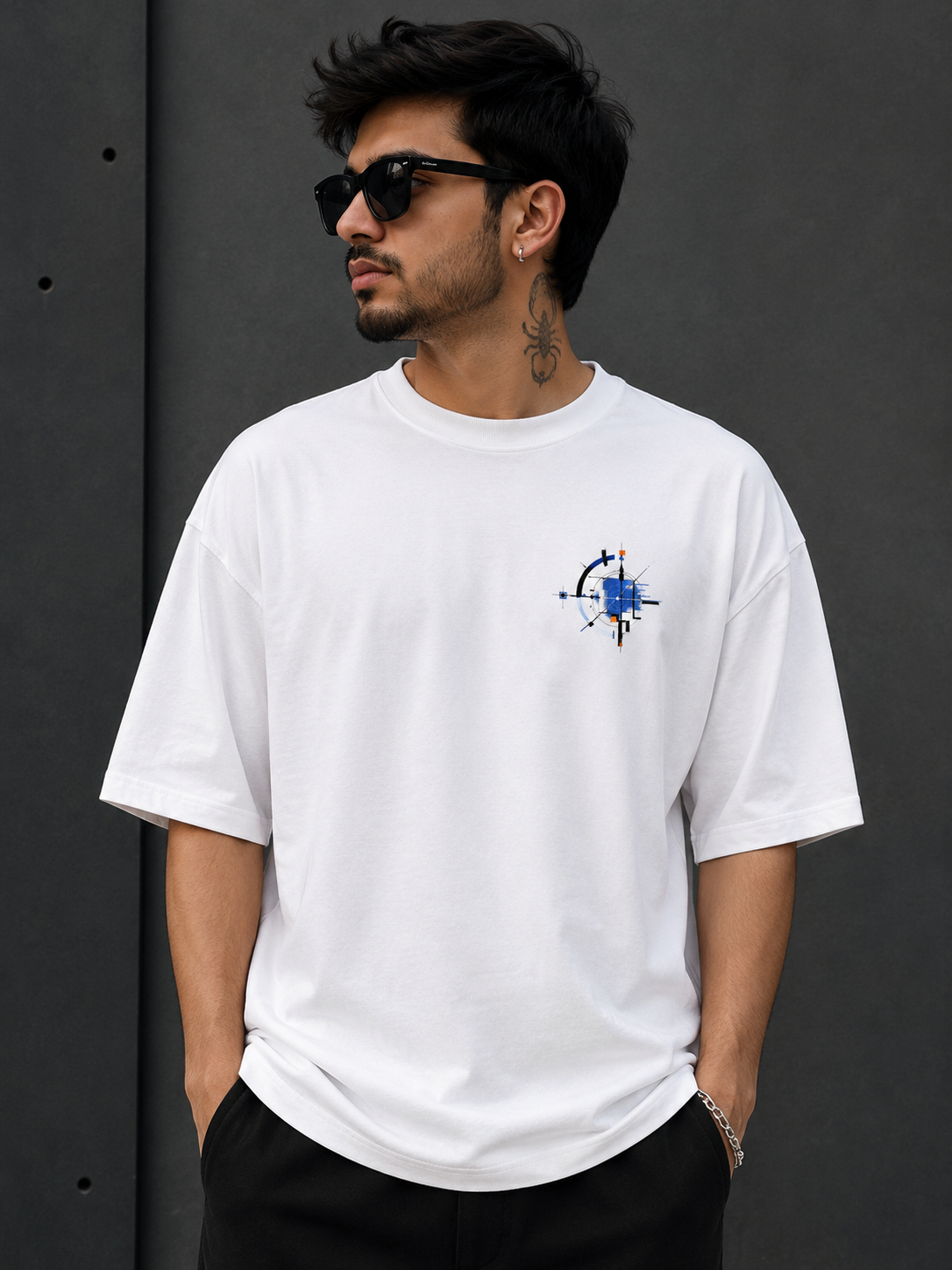 RADMARX Money Follows White Premium Oversized T-Shirt – Half Sleeve