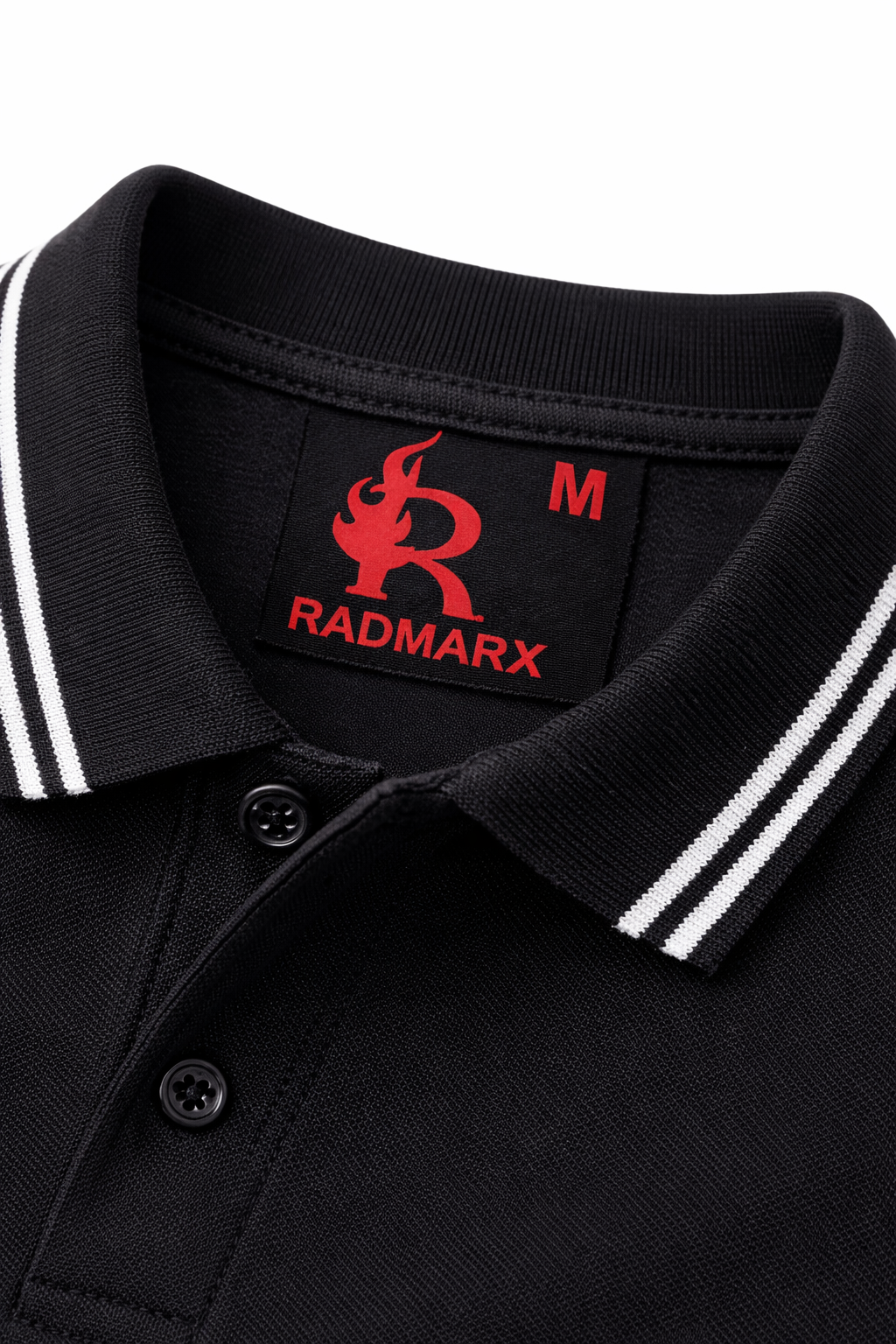 RADMARX Men Midnight Black Premium Polo T-Shirt – Half Sleeve