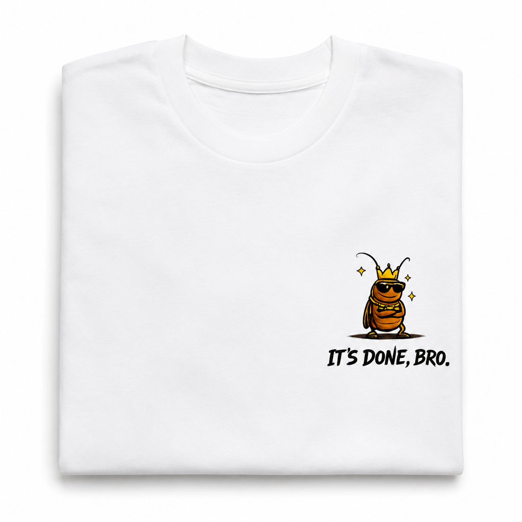 RADMARX It's Done, Bro White Premium Oversized T-Shirt – Half Sleeve