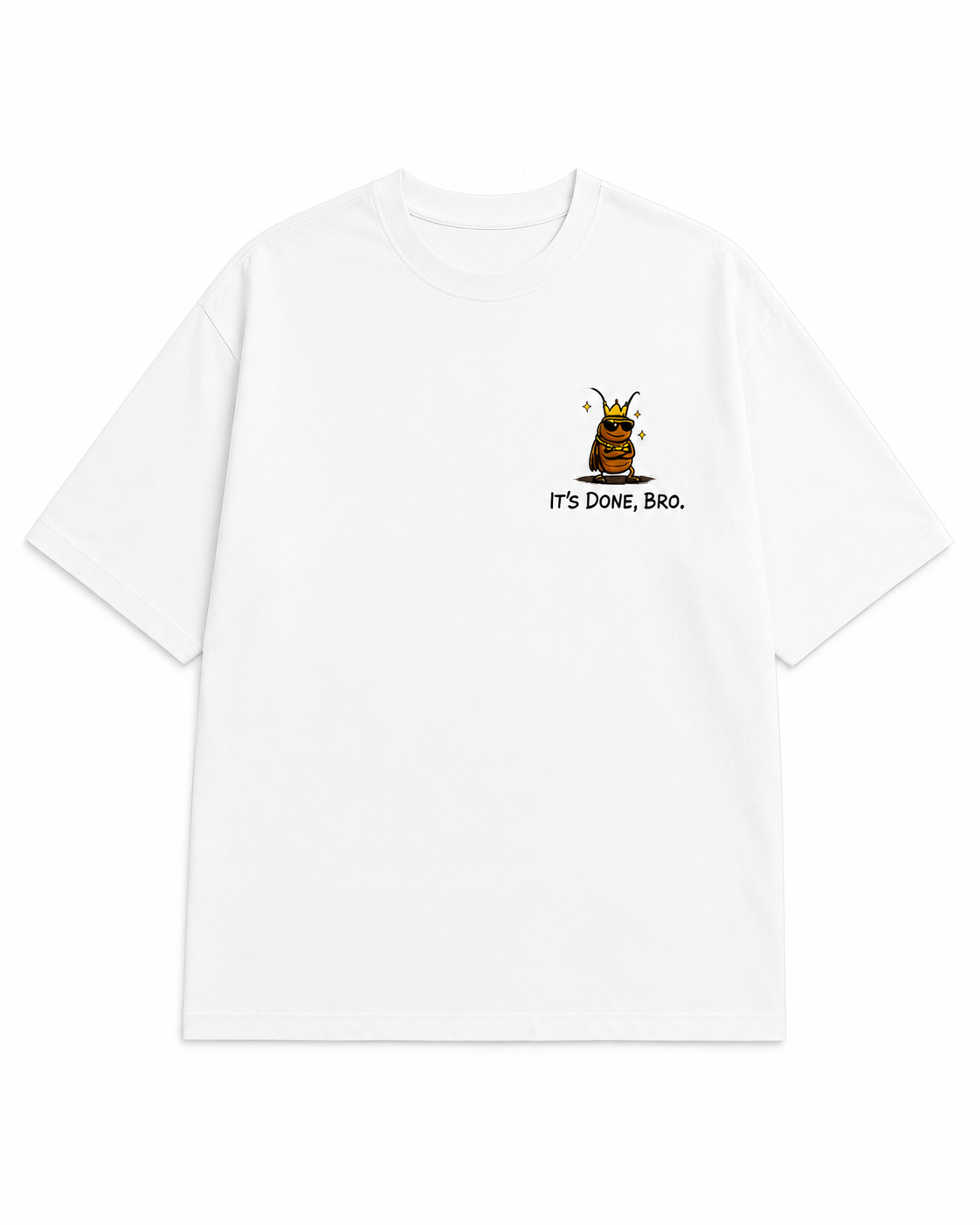 RADMARX It's Done, Bro White Premium Oversized T-Shirt – Half Sleeve