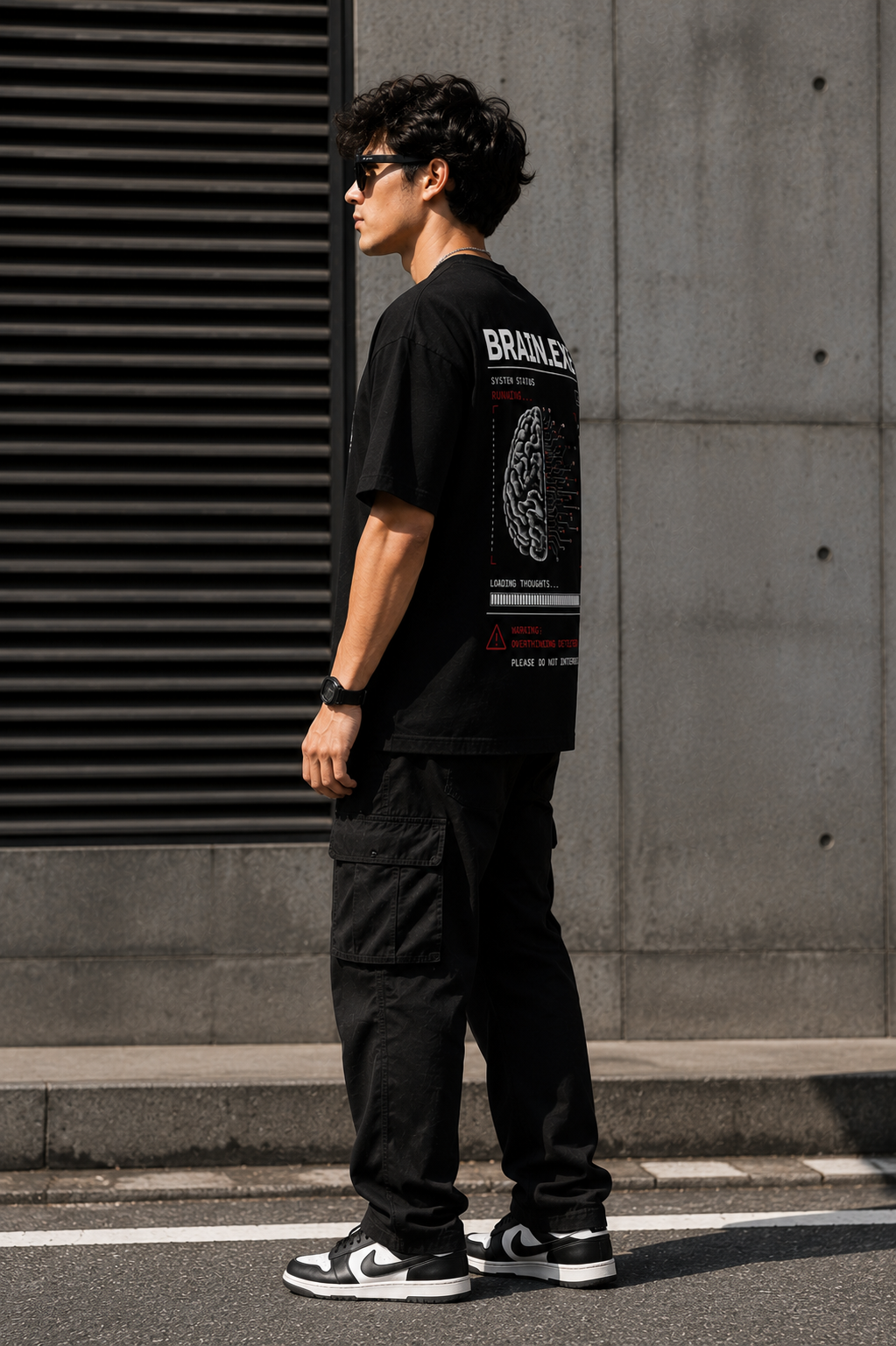 RADMARX BRAIN.EXE Black Premium Oversized T-Shirt – Half Sleeve