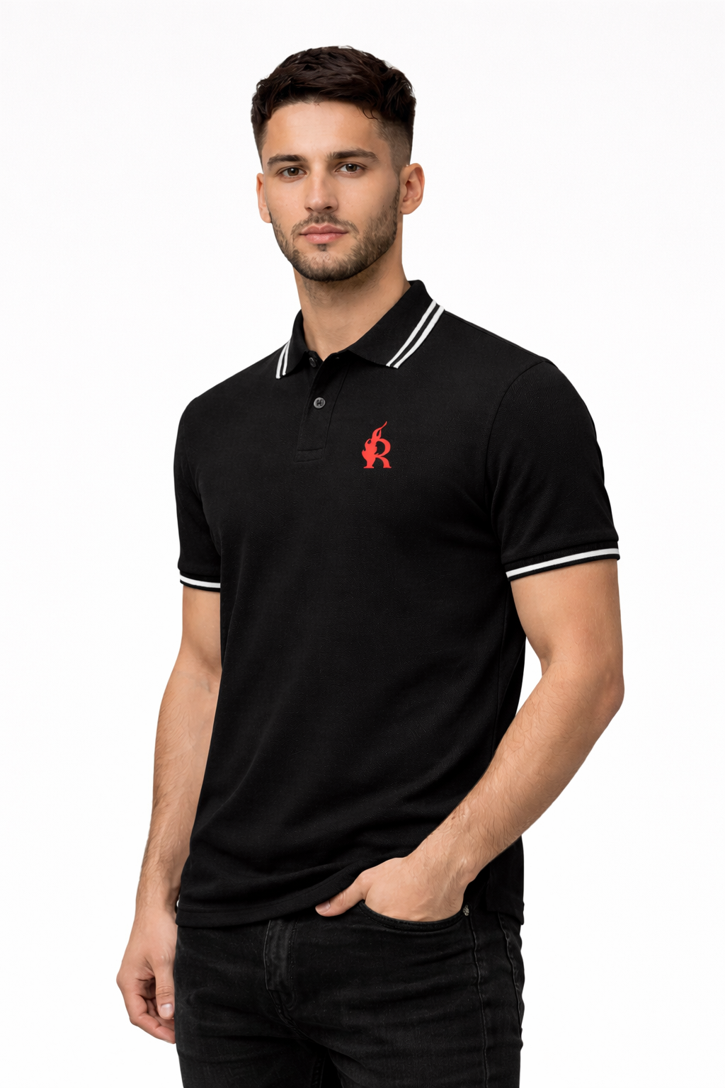 RADMARX Midnight Black Premium Polo T-Shirt – Half Sleeve